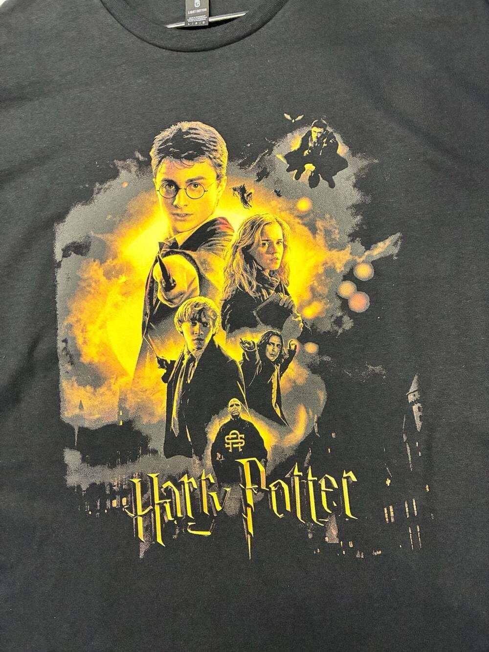 Harry Potter Movie Poster Graphic T-Shirt Black Size Large